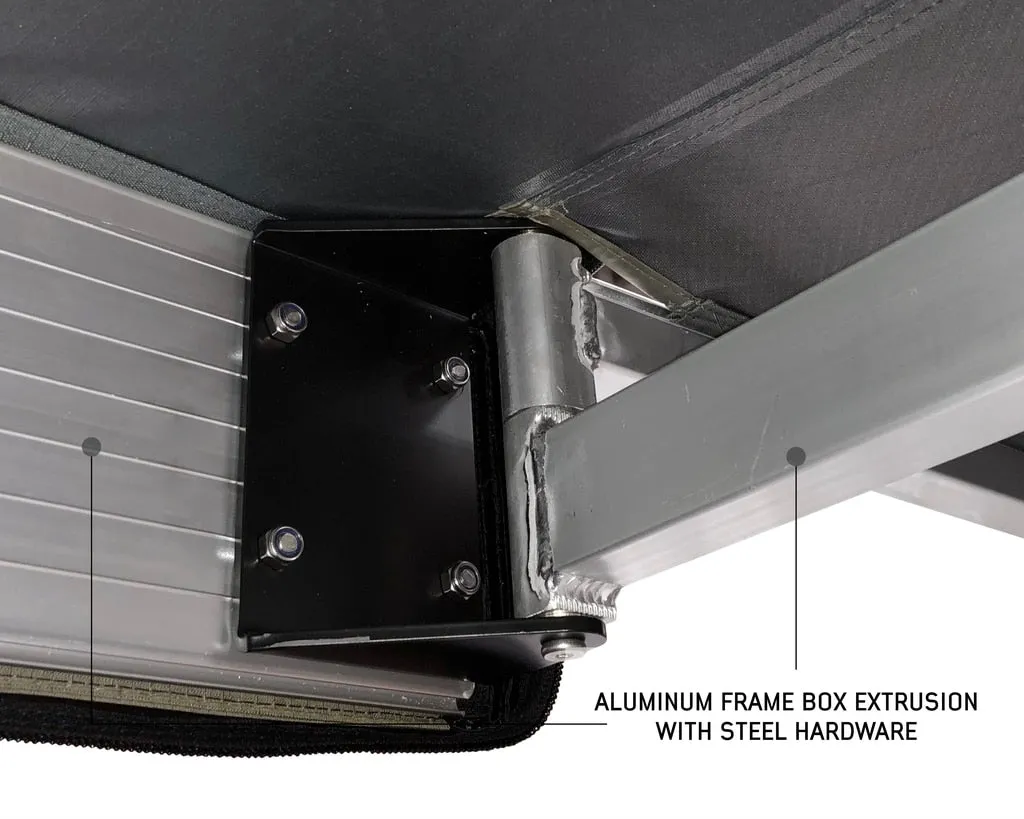 Overland Vehicle Systems Nomadic 270 LT Awning - Dark Gray Cover With Black Cover Universal